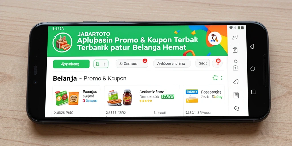 Tampilan antarmuka aplikasi JABARTOTO menunjukkan berbagai pilihan promo dan kupon.