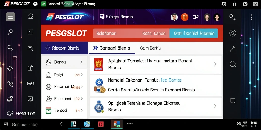 Antarmuka PESGSLOT yang informatif dan intuitif untuk berita ekonomi.
