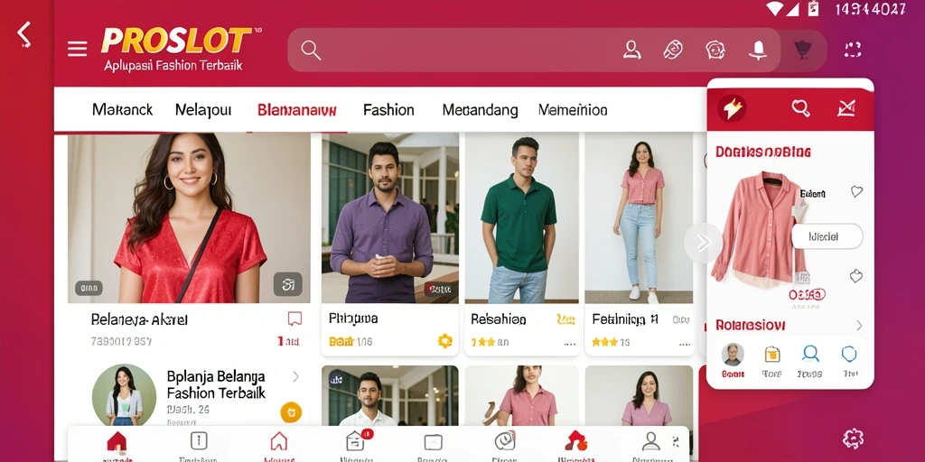 Antarmuka PROSLOT menampilkan beragam pilihan fashion menarik.