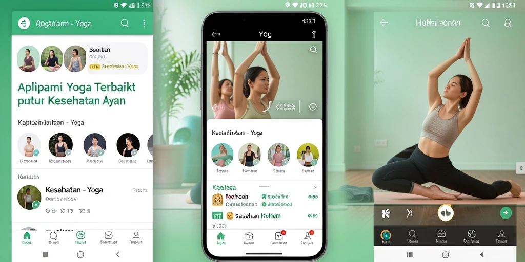 Tampilan antarmuka aplikasi QQ1221 yang user-friendly untuk latihan Yoga.